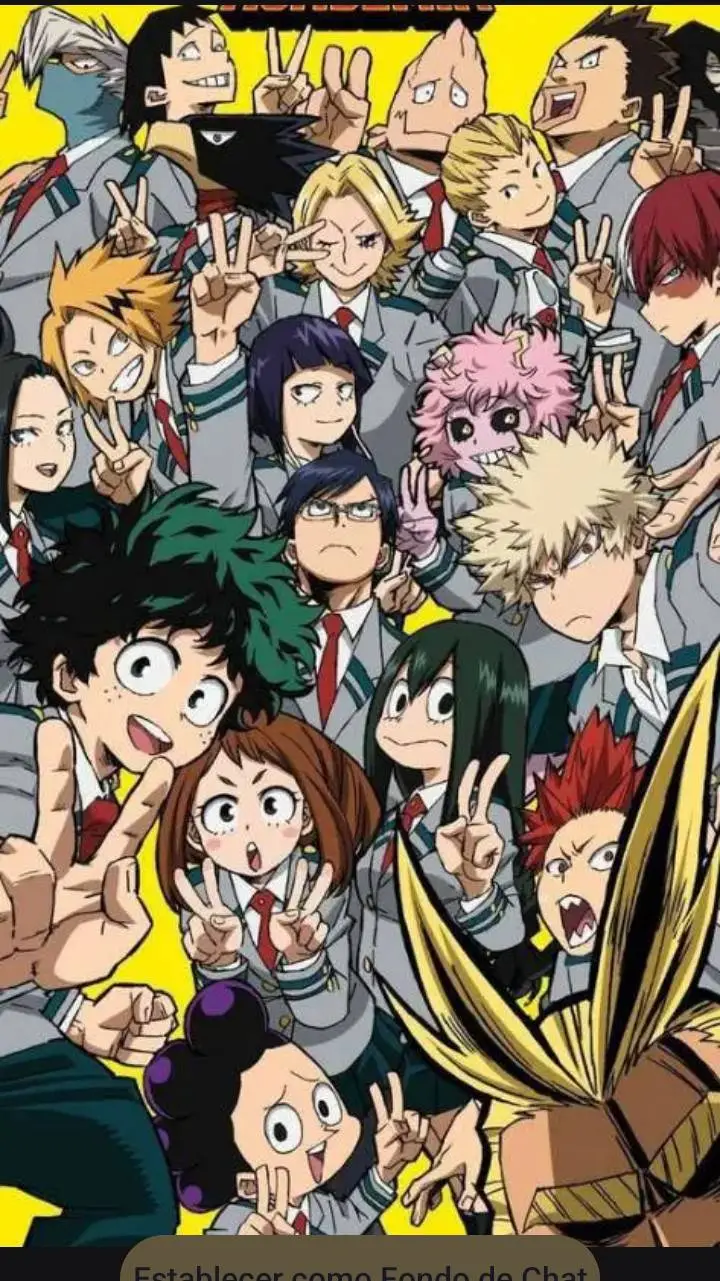 ai character: 💚💛❤ MHA❤💛💚 background