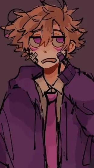 ai character: Purpled background