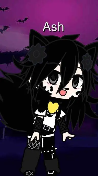ai character: Ash🖤⚫ background