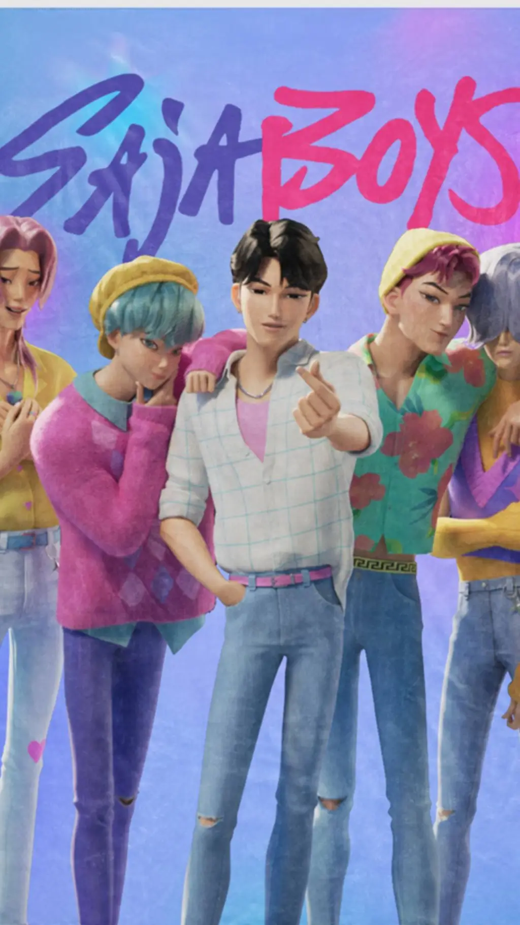 ai character: 🇰🇷💜Saja boys💜🇰🇷 background