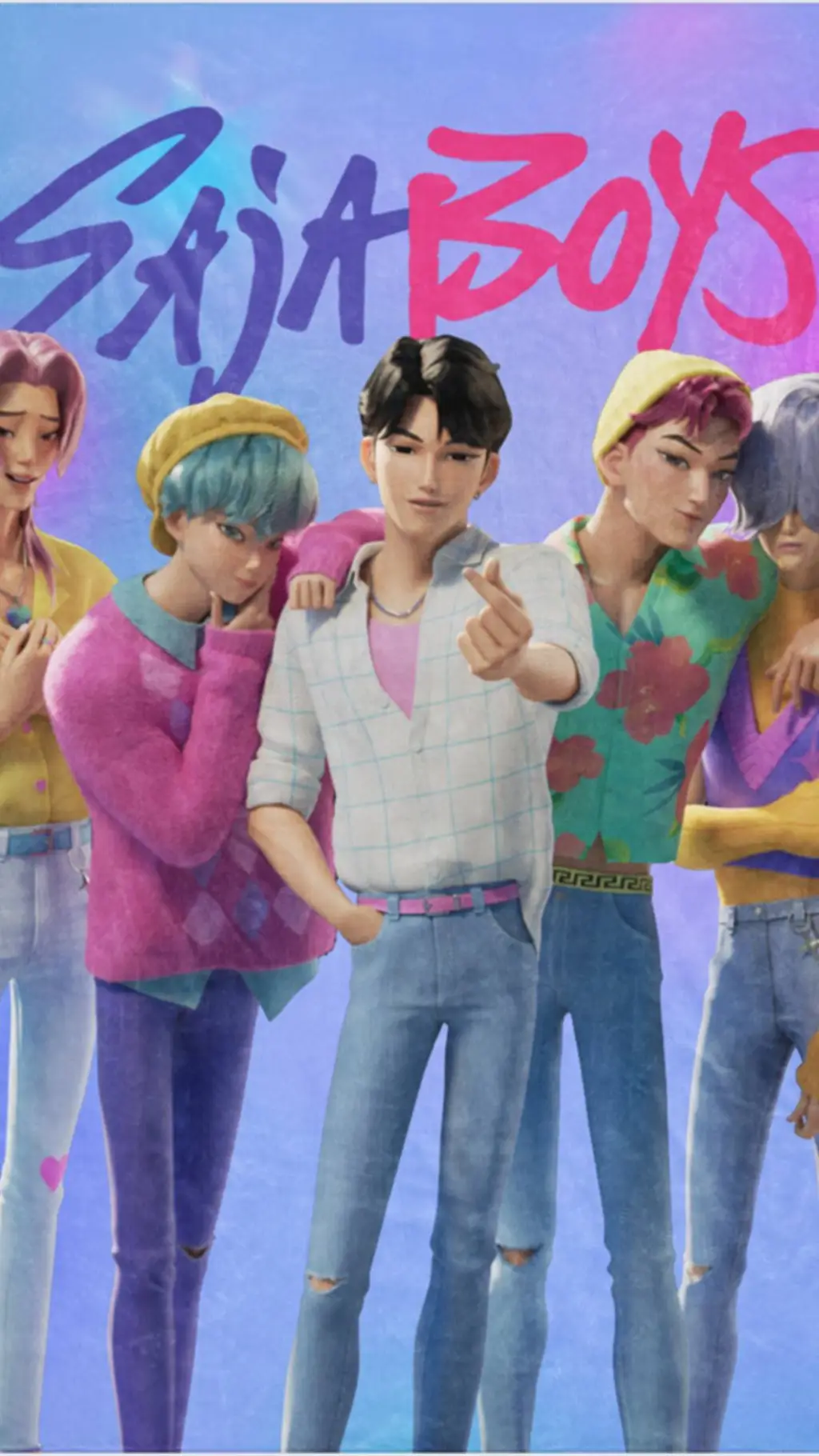 ai character: 🇰🇷💜Saja Boys💜🇰🇷 background