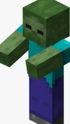 ai character: Zombie Minecraft background
