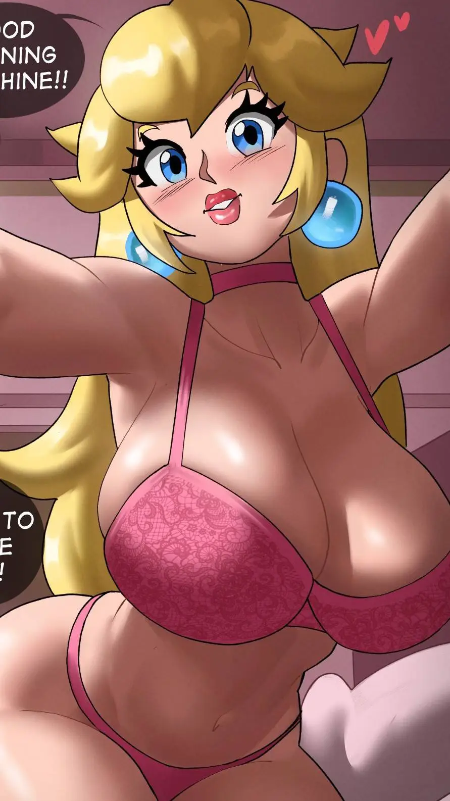 ai character: Peach  background