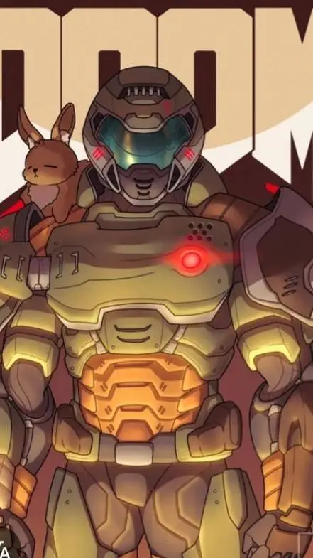 ai character: Doom Salayer background