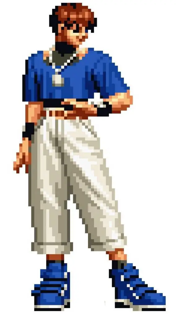 ai character: chris k999 k' y tu background