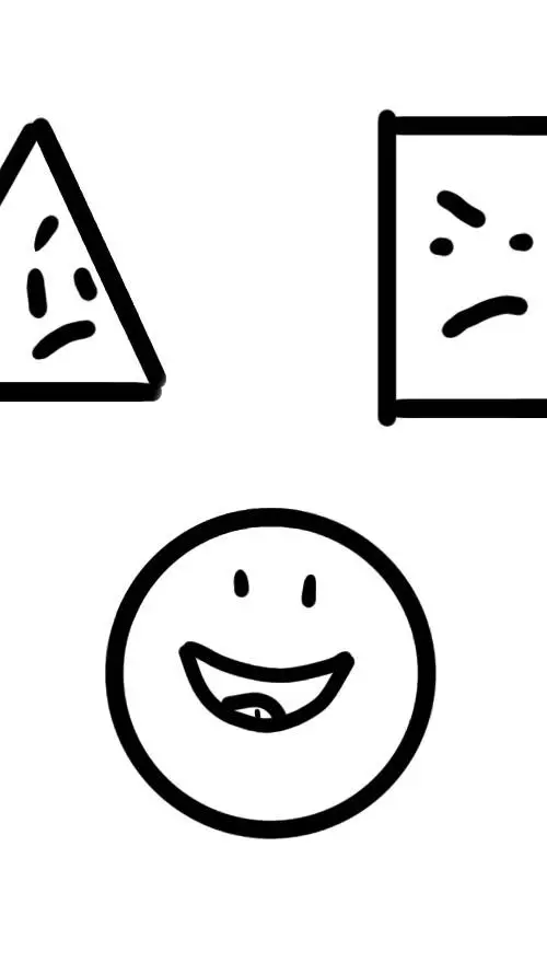 ai character: ⚪◻️🔼 background
