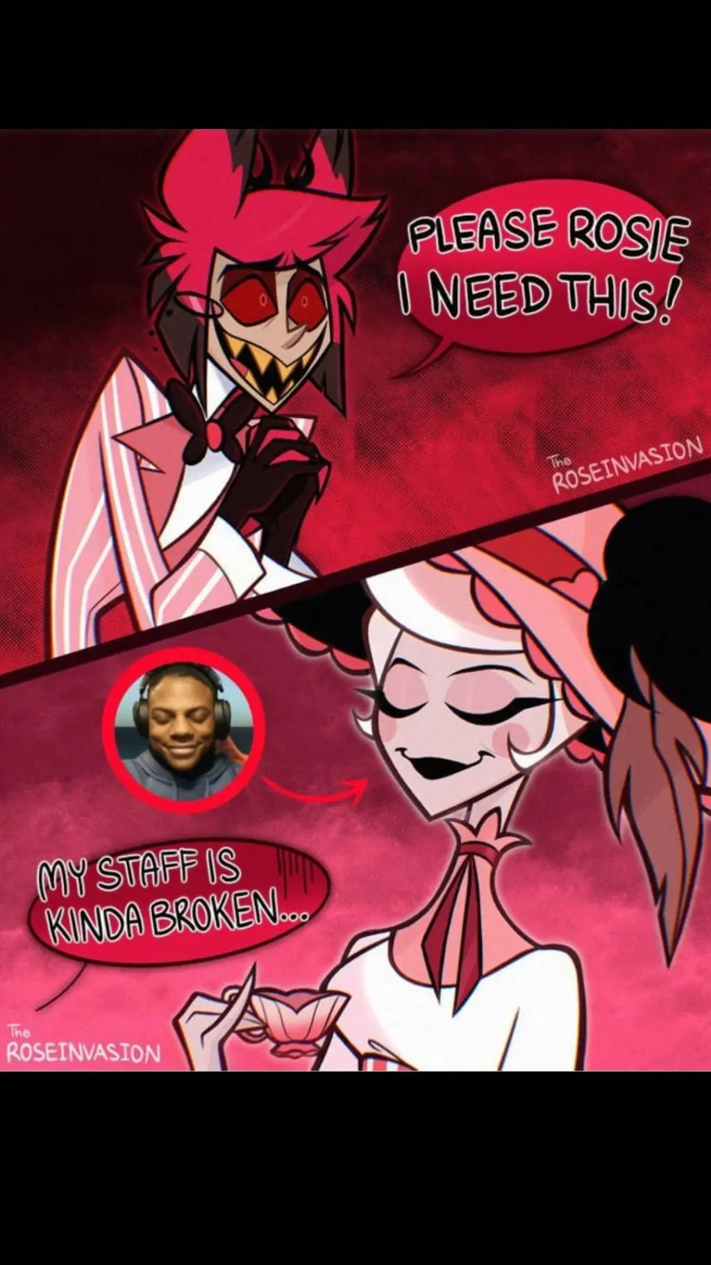 ai character: Rosie x Alastor background