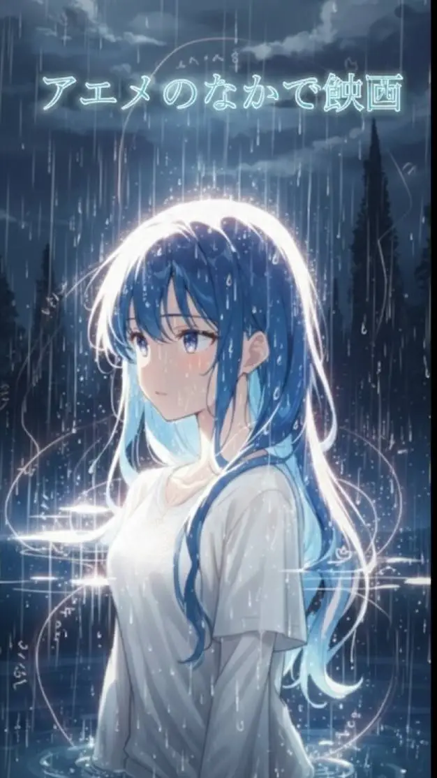 ai character: dentro de un anime background