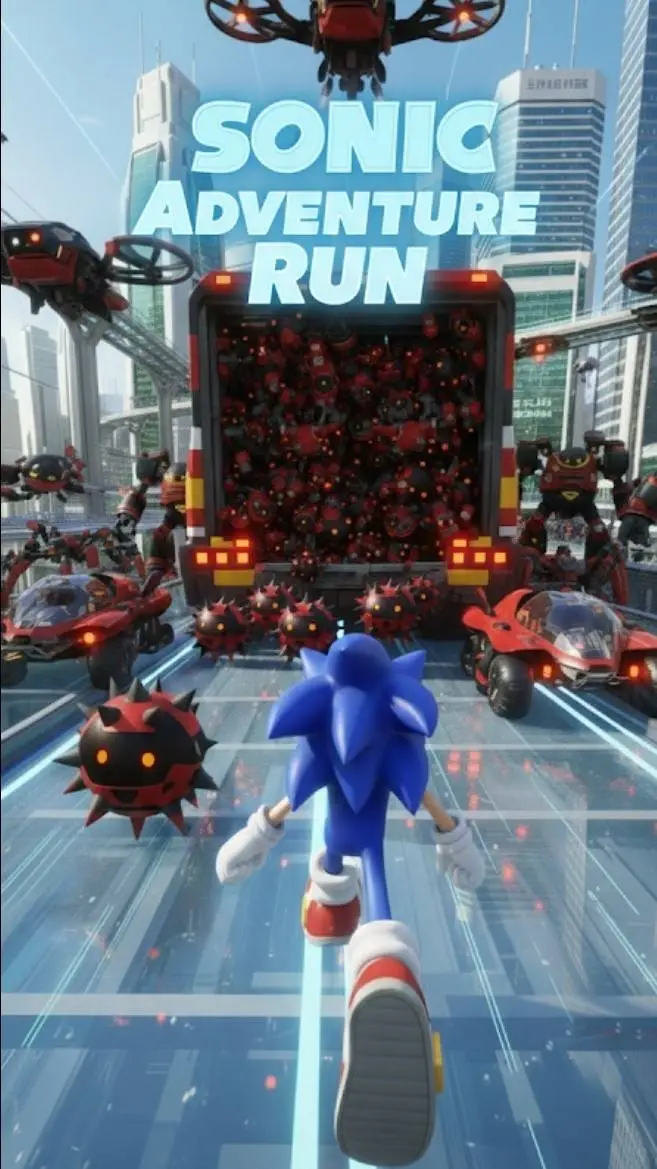 ai character: sonic aventure run background