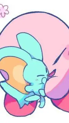 ai character: Elfilin and Kirby background
