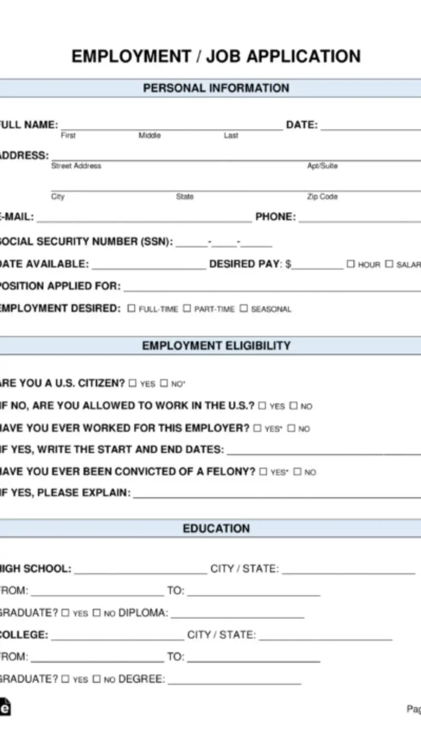 ai character: Job application background