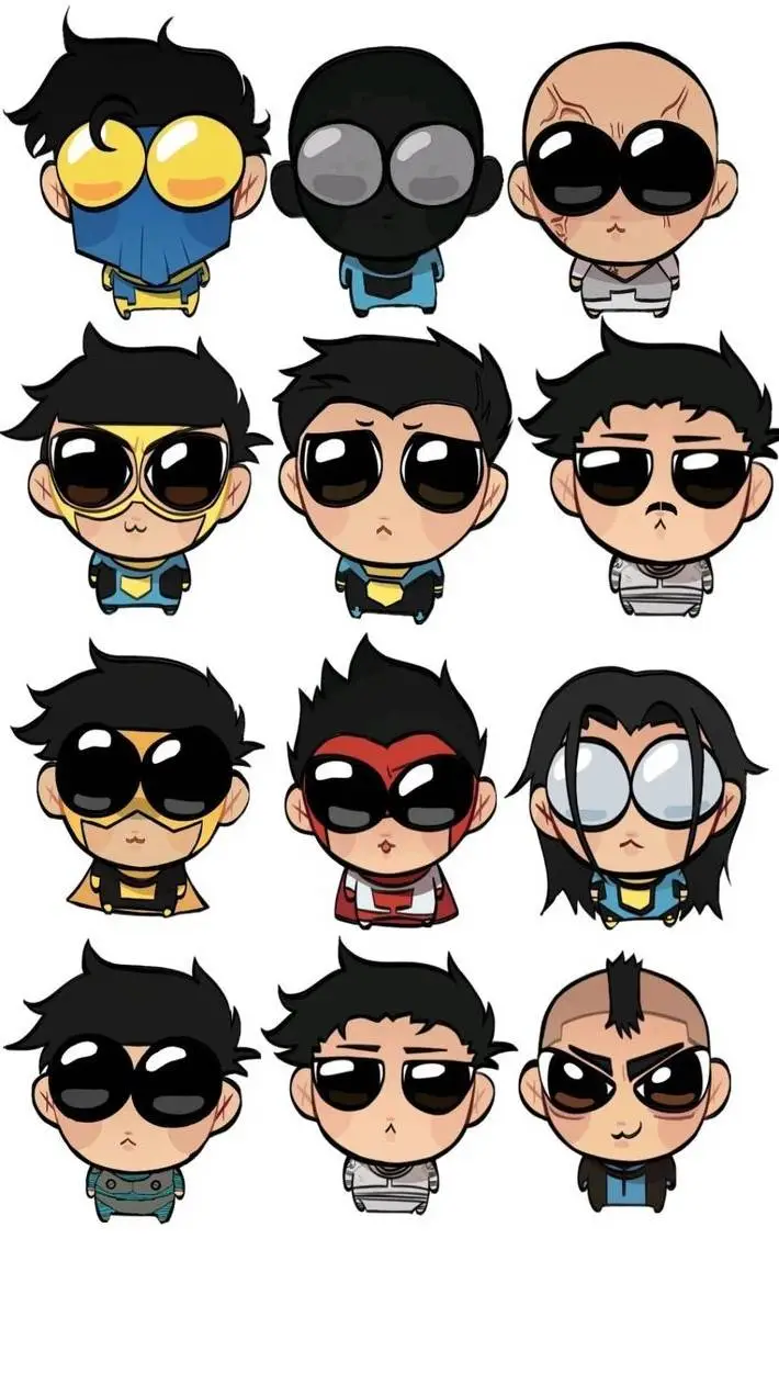 ai character: chibis marks background