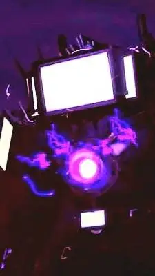 ai character: Titan TV man  background