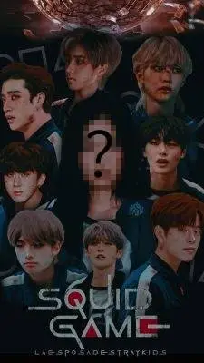 ai character: Skz × Squid game background