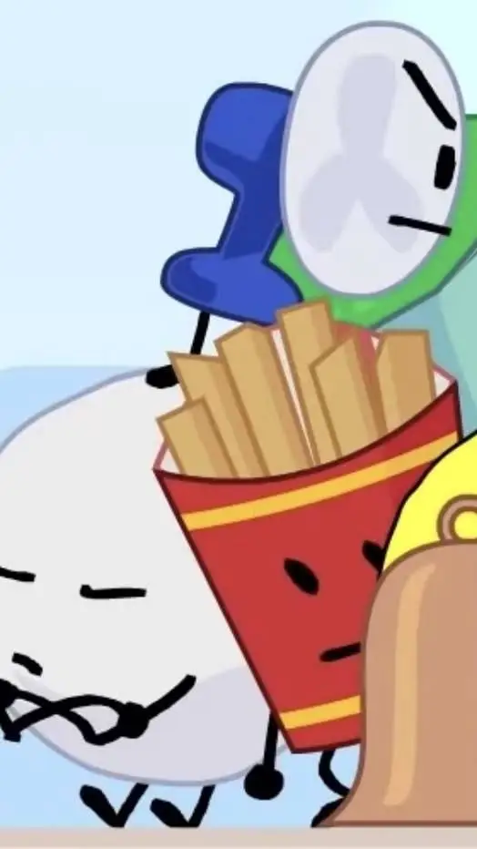 ai character: snowfries!!!  background