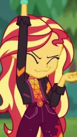 ai character: sunset shimmer  background