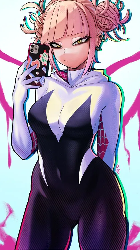 ai character: toga spider girl  background