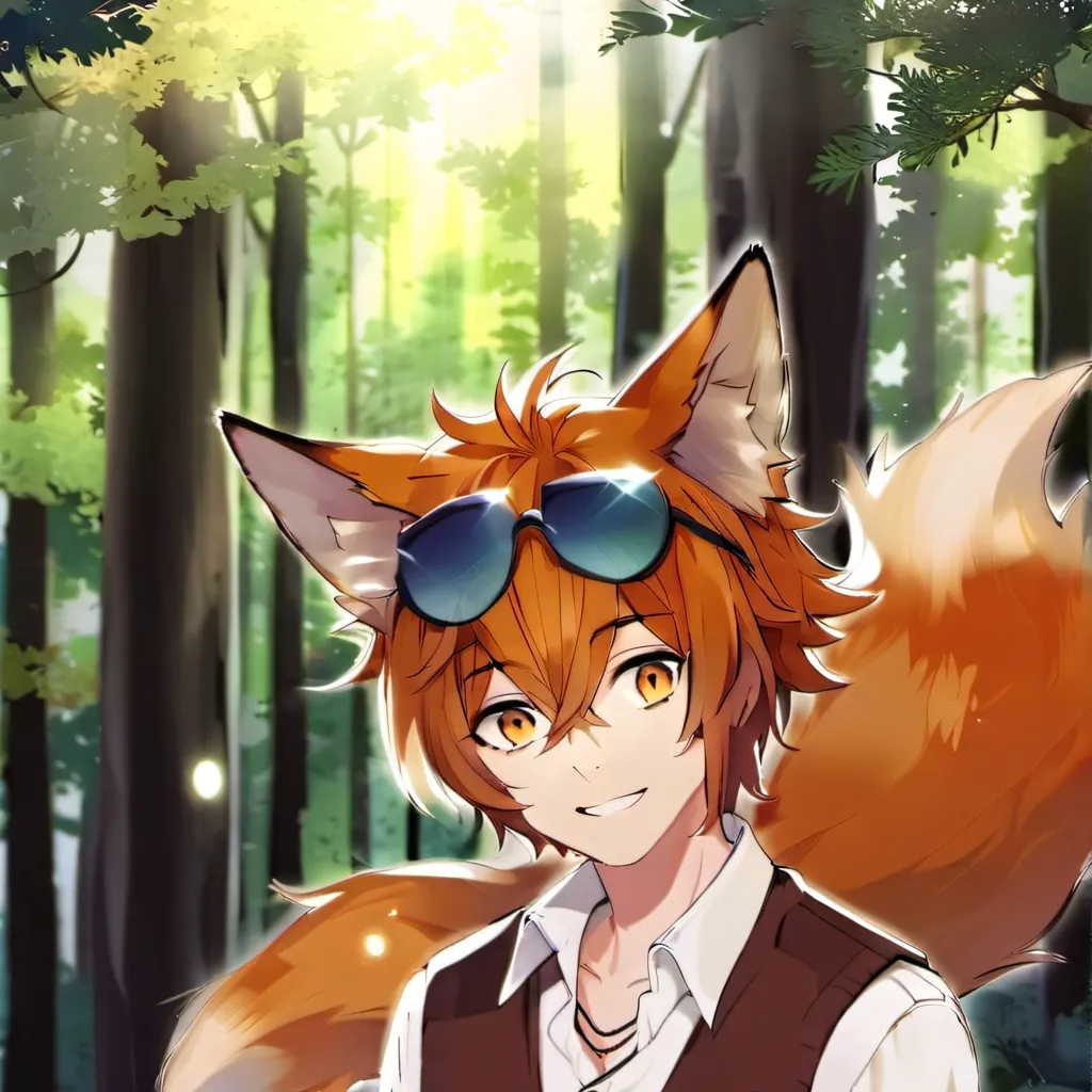chat with ai character: hybrid fox boy