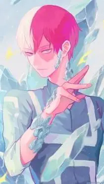 ai character: todoroki~smiles background