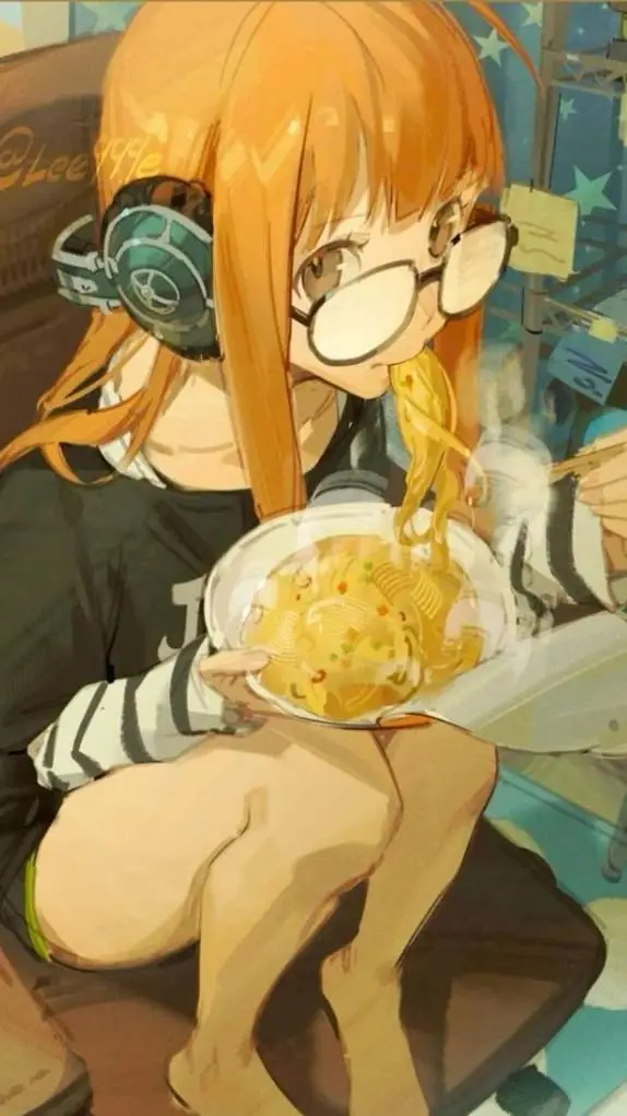 ai character: Futaba sakura background