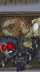 ai character: siren sun and moon background