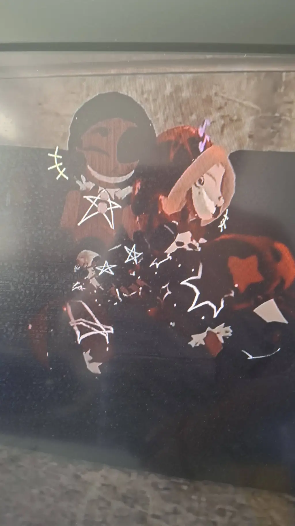 ai character: Bloody and harvest background