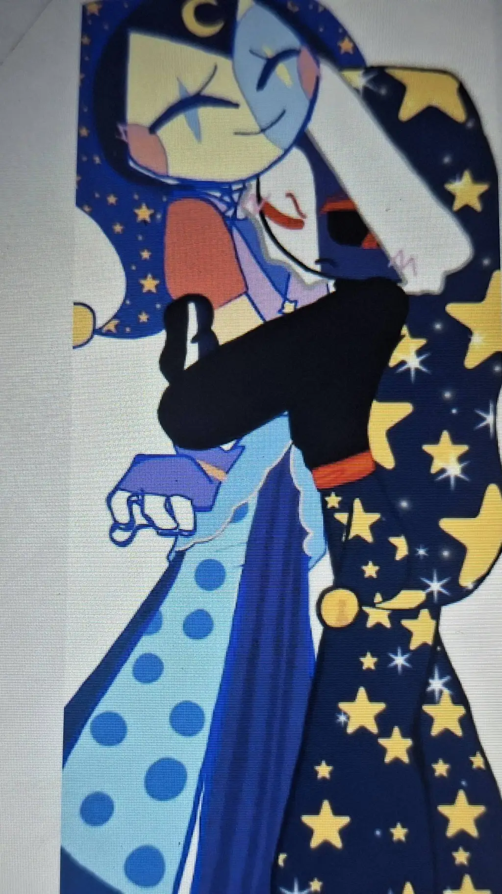 ai character: Carme and moon background