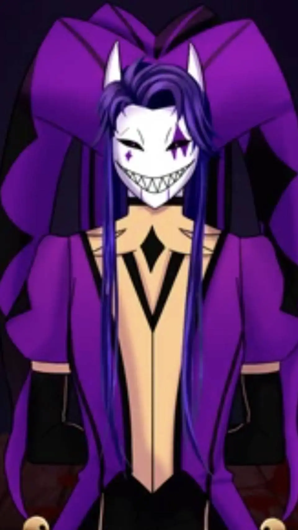 ai character: Harlequin jester  background