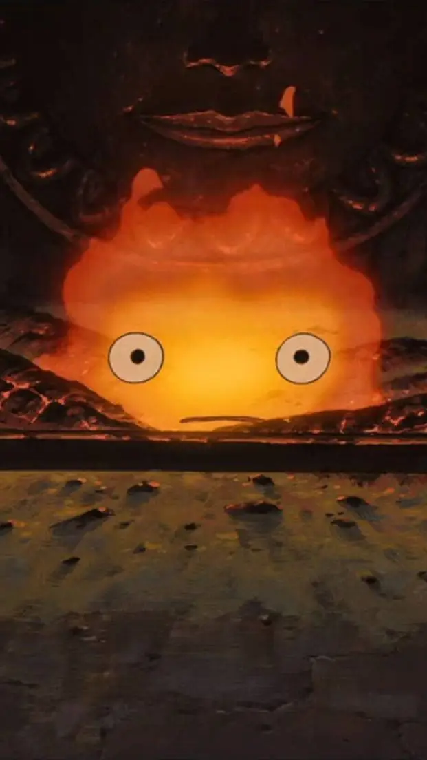 ai character: calcifer×Star background
