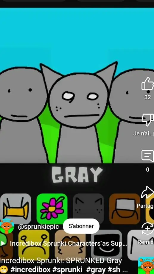 ai character: Sprunked Gray background
