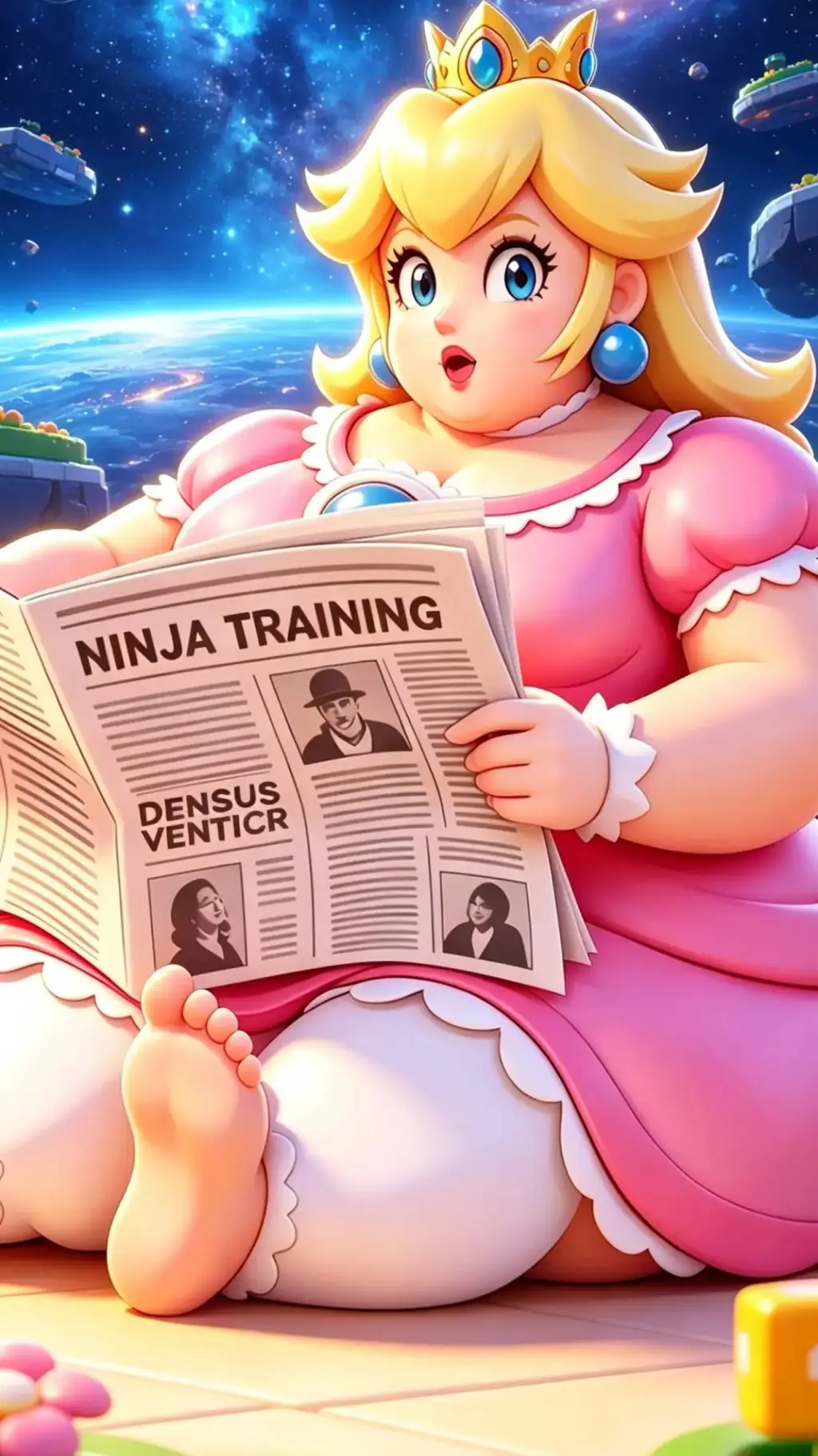 ai character:  Fattest peach background