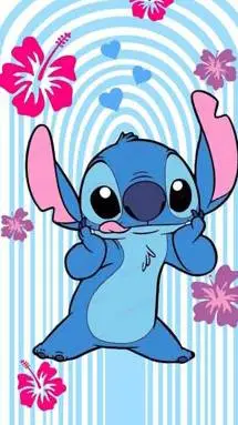 ai character: stitch  cute background