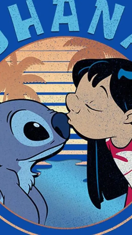 ai character: lilo  × stitch  background