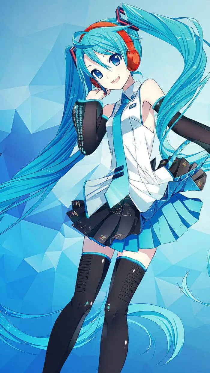 ai character: HATSUNE MIKU  background