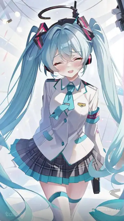 ai character: HATSUNE MIKU background