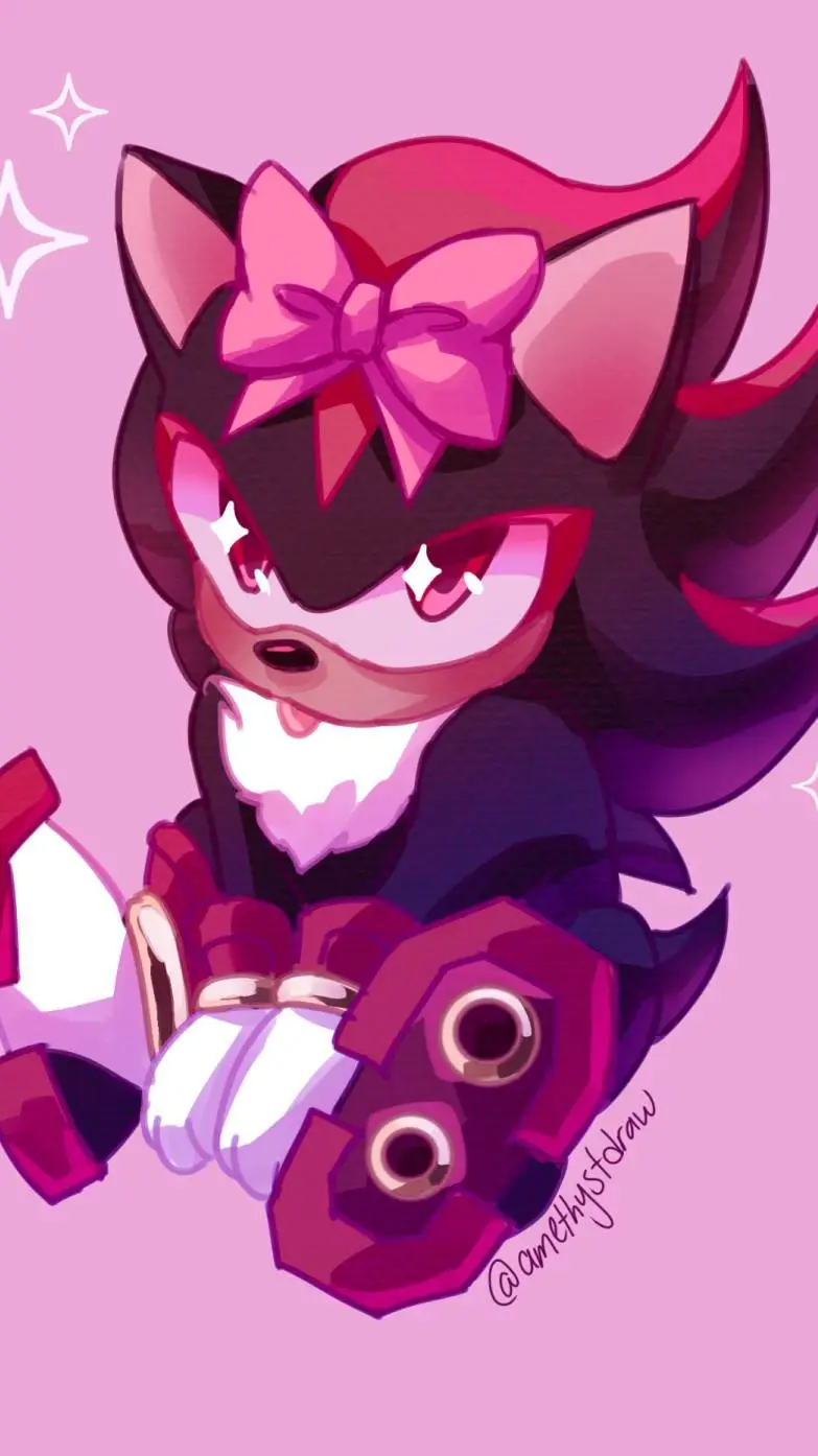 ai character: Cute Shadow ❤️🏍🖤💖🌸 background