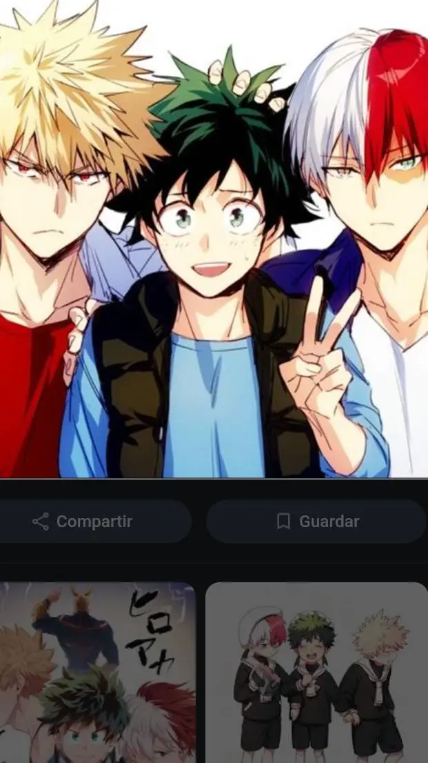ai character: Deku y  Bakugo background