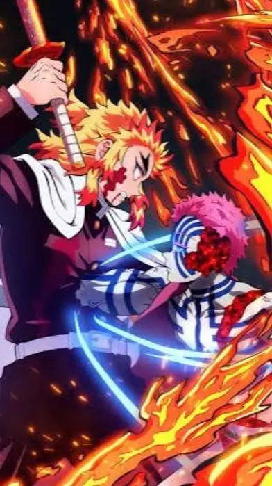 ai character: 🔥Rengoku y Tú 🧊 background
