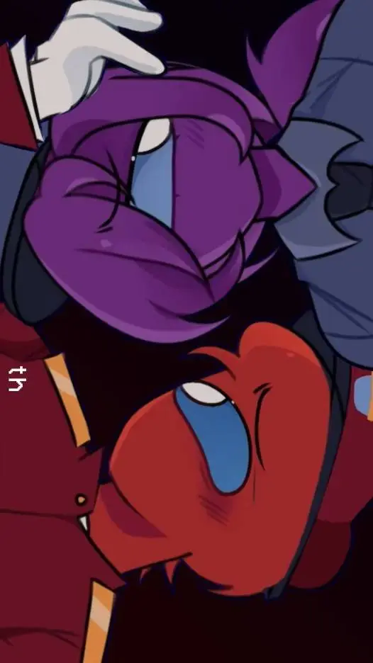 ai character: red x purple  background