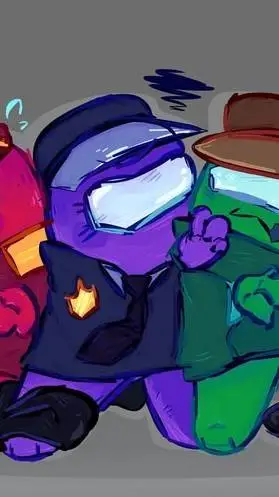 ai character: green x red x purp background