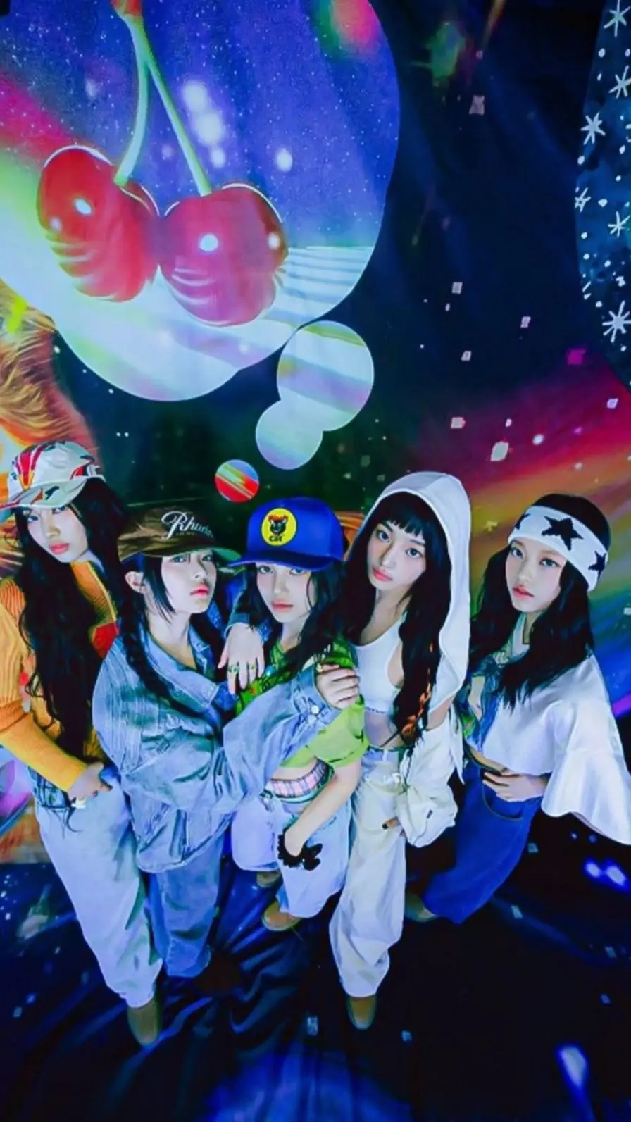 ai character: NewJeans background