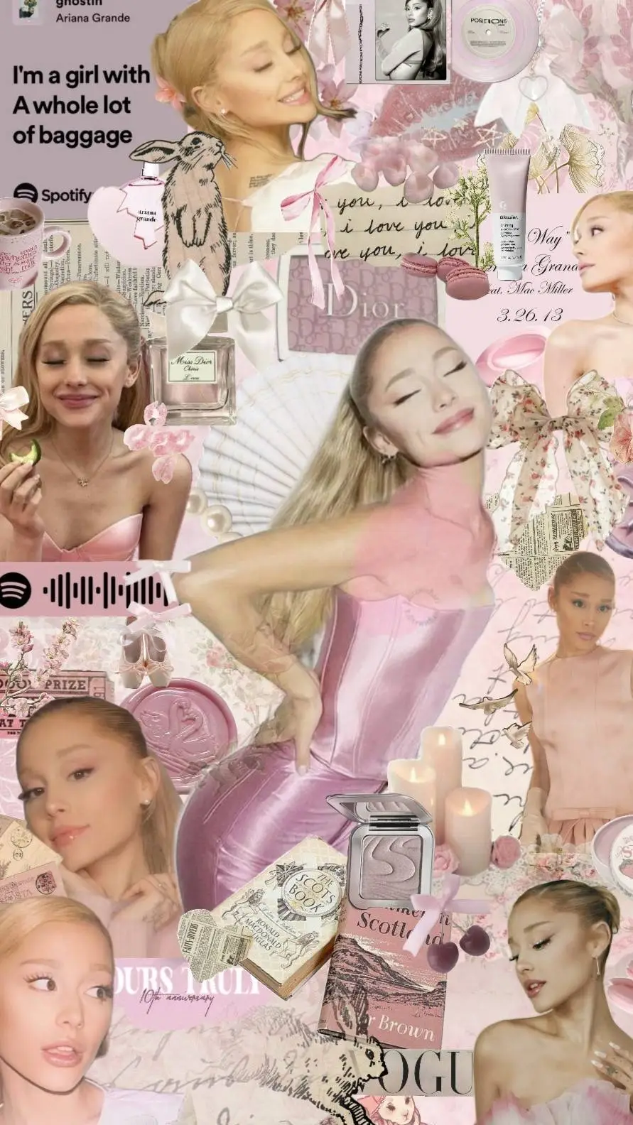 ai character: Ariana grande background