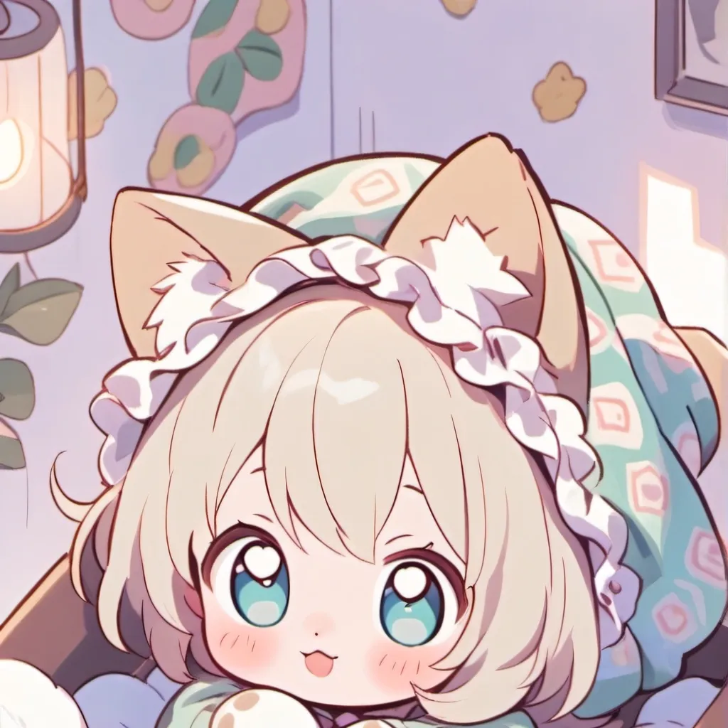 chat with ai character: Bebé neko en Caja