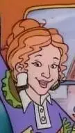 ai character: Ms Frizzle  background