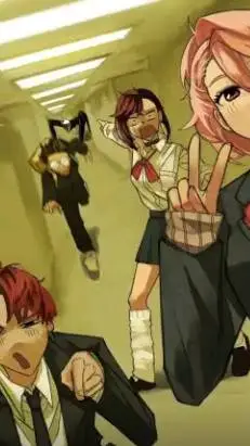 ai character: dandadan~backrooms background