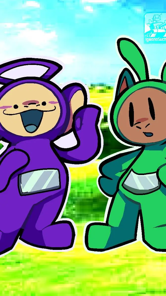 ai character: Los Teletubbies background