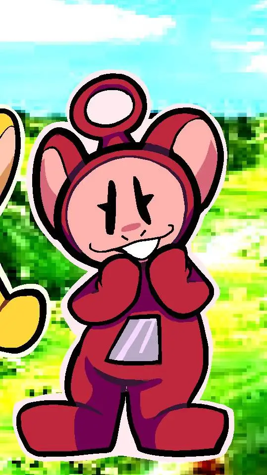 ai character: Po la teletubbie background