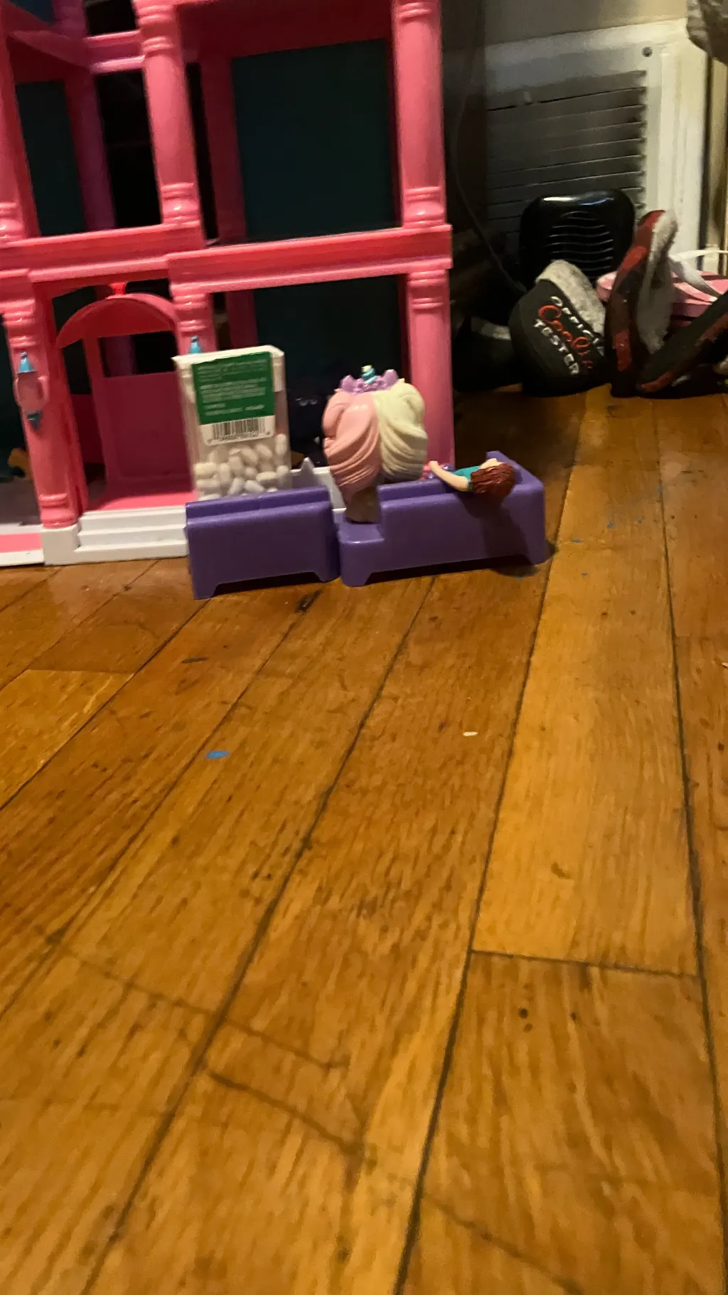 ai character: Toy house ￼ background