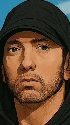 ai character: eminem  background