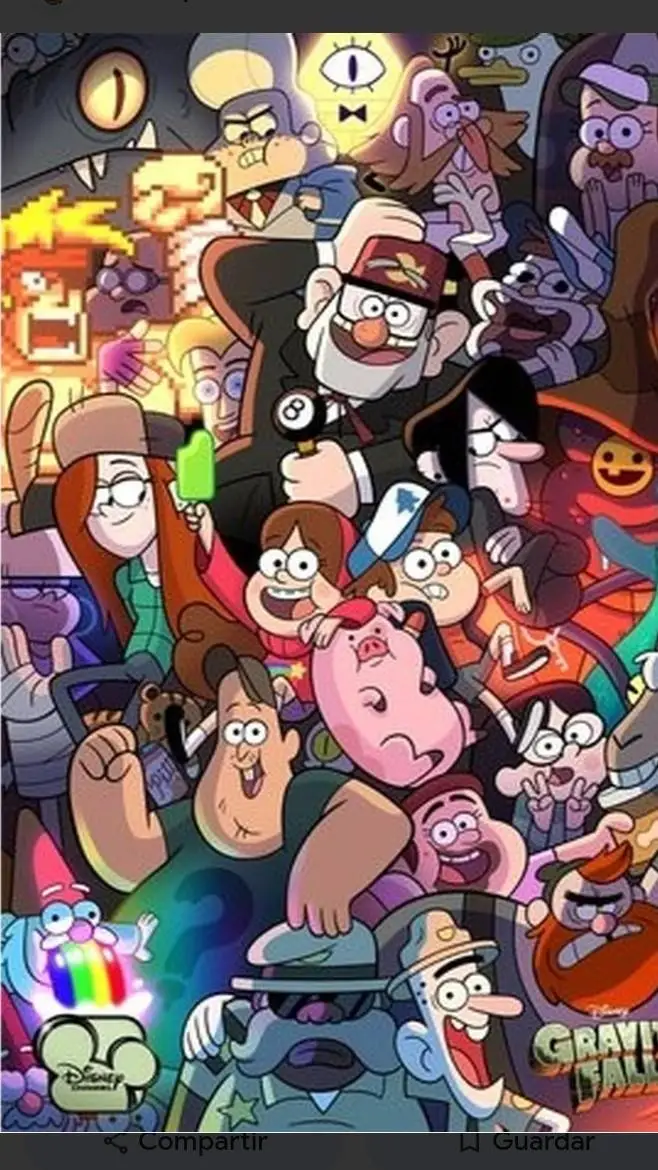 ai character: GRAVITY FALLS      background